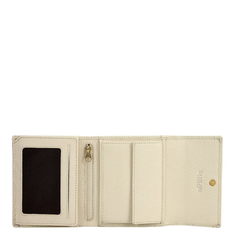 Da Milano Marshmallow Croco Leather Ladies Wallet - Marshmallow for Women | Best Price UAE